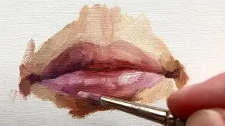 Oil painting: How to paint lips step by step