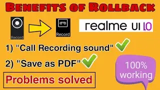 Realme call recording sound, announcement and save as pdf problems fixed.