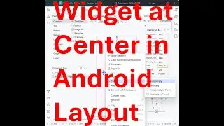 How to place a widget in center of a constraint layout of your Android App?