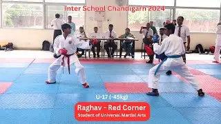 Male Kumite -45kg | U-17|  Inter School Karate Tournament Chandigarh 2024