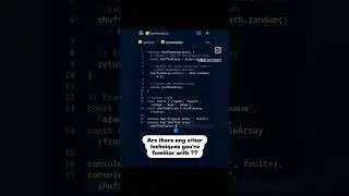 Are there any other techniques you're familiar with ?? #js #javascript #shufflearrays #array