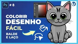 How to Paint a Drawing in Photoshop the Easy Way - Paint Bucket and Lasso