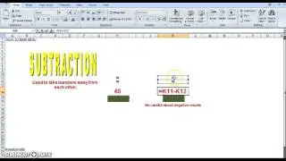 2. Subtracting cells (Excel)