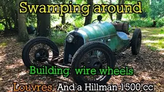 Swamping around ... with wire wheels, louvres and a 1500cc hillman engine