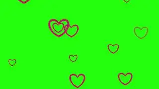 Bokeh Green screen || Heart Bokeh Green Screen || 3D Heart Bokeh || Green Screen Heart Background