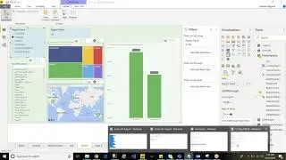Power BI - edit intractions, sync slicers, slicers orientation, create and import your own theme