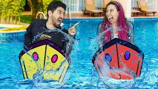 NOSSA CORRIDA DE BARCO DE PAPEL NA PISCINA SABOTADA | Gabriel e Shirley 2.0
