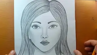 como desenhar uma linda garota facilmente | desenhando uma linda garota com lápis