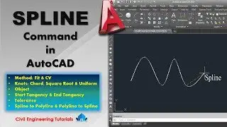 AutoCAD #36 - SPLINE Command in AutoCAD | AutoCAD 2017 | Method | Knots | Object | Convert