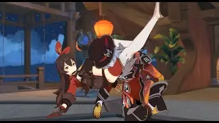 Amber uses flying headscissors! (Genshin Impact) [Project DL]