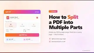 How to Split PDF Online for Free | AceToolz Tutorial