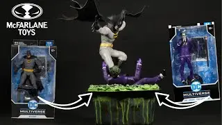 Custom McFarlane Batman v Joker Diorama from plastic trash