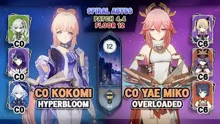 C0 Kokomi Hyperbloom & C0 Yae Miko Chevreuse Overloaded | Spiral Abyss 4.4 - Genshin Impact