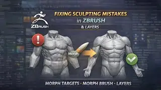 Fixing Sculpting Mistakes in ZBrush with Morph Targets & Layers