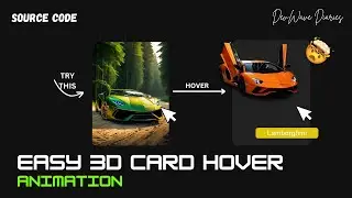 3D Card Hover Image Animation  using HTML and CSS | CSS Opacity | CSS Inset | CSS Transform