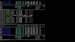 Монета PEPE 2, майнер WildRig Multi версии 0.36.10, разные настройки разгона для разных карт