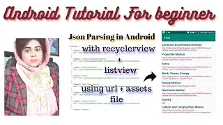 1 Create json file in android studio 2023 | parse local JSON file | json parsing update