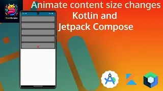 Jetpack compose animated content size changes, smoothly animating between a small and a larger size.