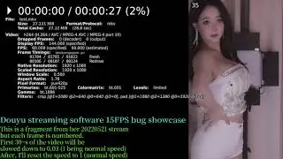 (Obsolete) Douyu streaming software 15FPS bug showcase (feat. Minana呀)