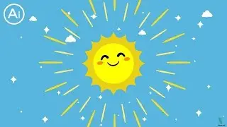Draw sun in Adobe illustrator | Various info