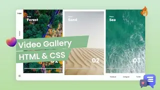 Create A Video Gallery  Website with HTML CSS And Javascript  | Web Design | Speed Code