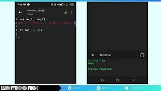 Python on Phone: 33 How to return from functions in Python 