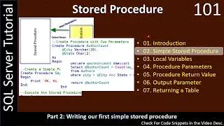 Stored Procedure | Part 2 - Creating Simple Stored Procedure | SSMS TSQL Tutorial 