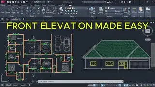 AutoCAD Front Elevation Tutorial | Step-by-Step House Design for Beginners