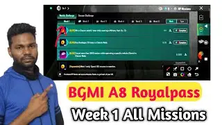 BGMI A8 RoyalPass All Missions Complete In 1 Hour 2024 | A8 All Missions Complete Instant 2024