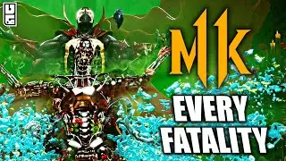 Mortal Kombat 11 - EVERY FATALITY On Terminator T-800!!