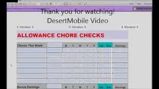 Help your child keep track of their chores/allowance - Download Example of a PDF form you can create