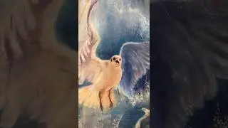 I’m totally NOT scared of seagulls 🤣 #oilpainting #seagulls #birdslover #funnyanimals