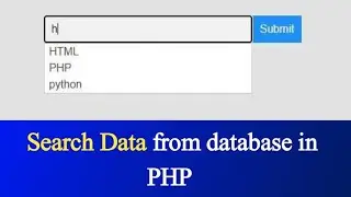 Search Data from database in PHP | PHP tutorial #22