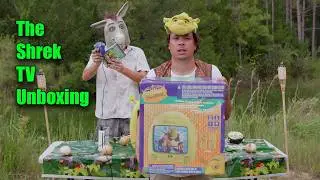 Unboxing a Shrek CRT TV in a Swamp