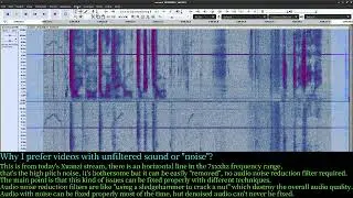 Why I prefer video with unfiltered audio or 