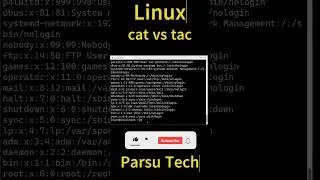 cat vs tac command in linux(part-3)@parsutech #linuxsystem #linux #linux_tutorial  #parsutech #cat