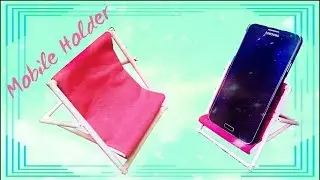 Easy DIY crafts Mobile Phone holder (Beach Chair) from Newspaper sticks/Cell (Smartphone) desk stand
