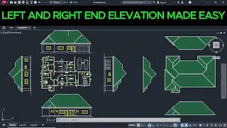 Side Elevation Made Easy in AutoCAD (Front Elevation Covered)