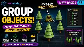 Maya Groups Explained | Organize, Move & Duplicate Objects