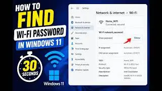How To Find WiFi Password in Windows 11 ( in 30 Seconds - 2026 ) Super Easy Method