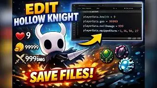 how to edit Hollow Knight save files on PC to get infinite health, geo, damage, charms and more.