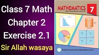 Class 7 Math New Book Chapter 2 Exercise 2.1 | Class 7 Math New Book Unit 2 Exercise 2.1