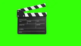 [4K] Clapperboard Animation Transition - Green Screen