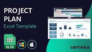 Project Plan Excel Template | Project Planner with Gantt | Project Management Spreadsheet