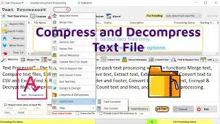 Compress and Decompress Text File | Superfast & Powerful Text Processor Software | Pulkitsoft