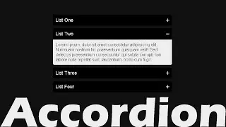 How To Create Accordion With Html, Css And Javascript