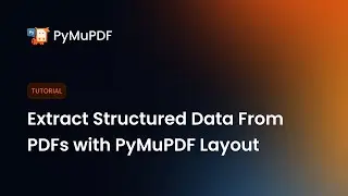 Extract Structured Data From PDFs with PyMuPDF Layout | Python Tutorial