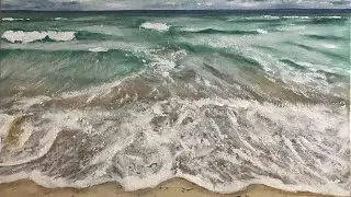 HOW TO PAINT WAVES, FOAMS, SEASCAPE | ACRYLIC PAINTING | TUTORIAL | REAL-TIME