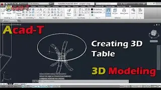 How To Use AutoCAD 2016 | Creating 3D Table in AutoCAD | Acad-T
