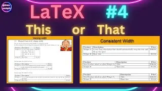 LaTeX Beginners: Full width Tables using TabularX
